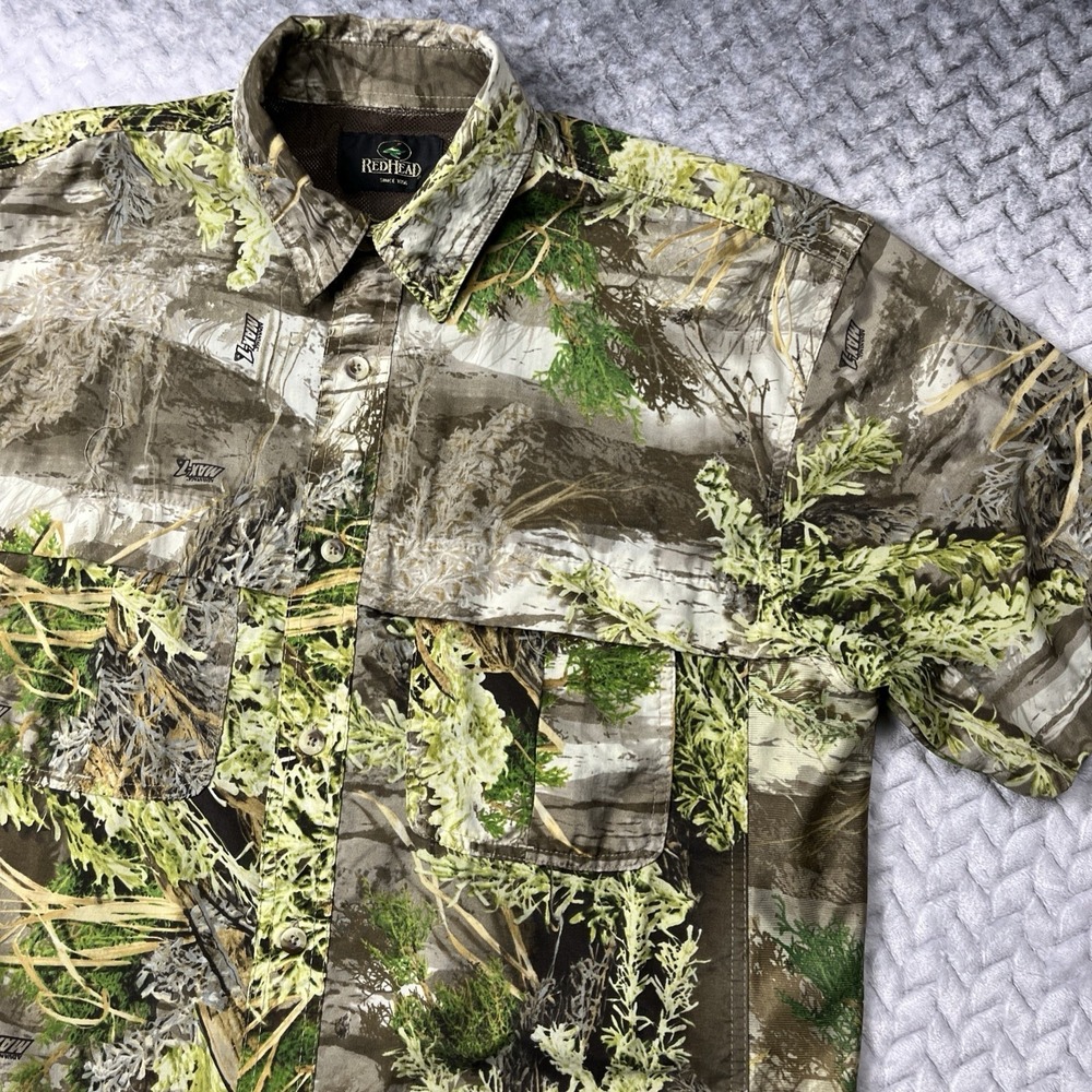 Redhead Shirt‎ Mens M Advantage Max 1 Camo Button Vented Short Sleeve Hunting